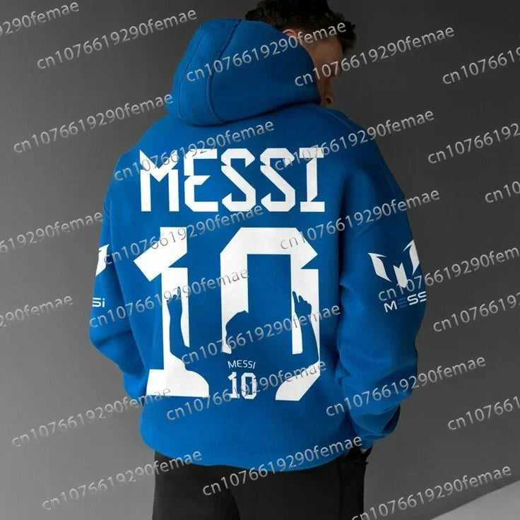 Sudadera Deportiva de Hombre con Estampado de Messi | Hoodie Casual para Uso Diario, Exterior y Ocio | Cómoda, Moderna y Versátil