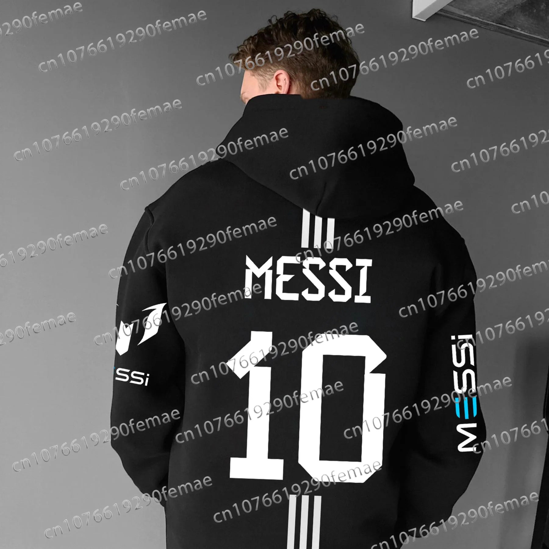 Sudadera Deportiva de Hombre con Estampado de Messi | Hoodie Casual para Uso Diario, Exterior y Ocio | Cómoda, Moderna y Versátil