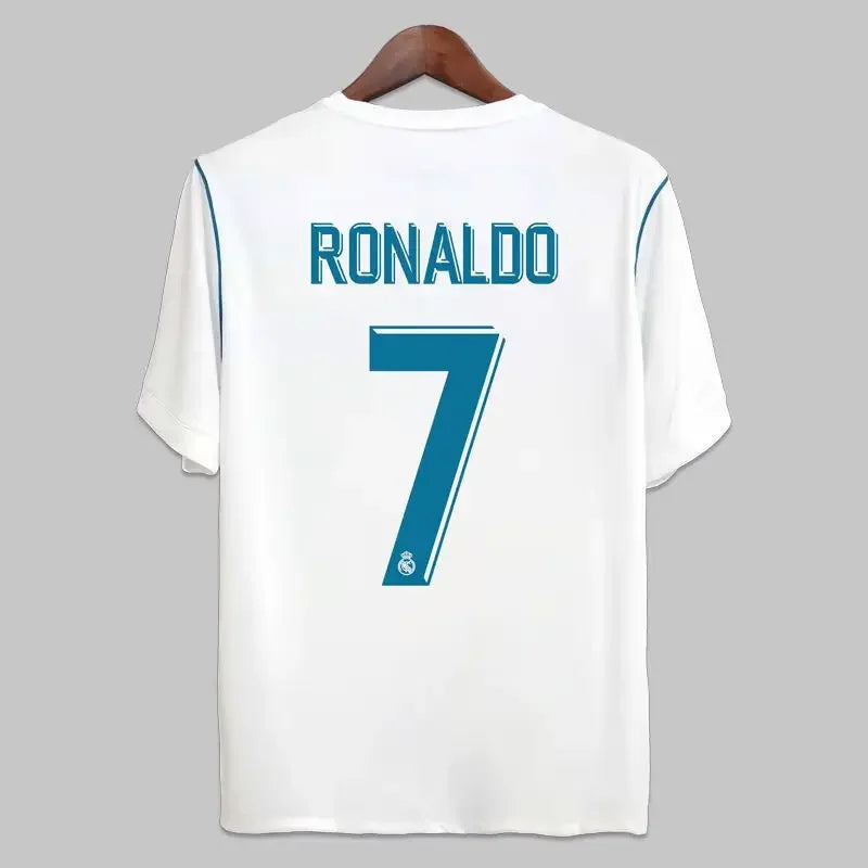 No.10 17_18 Champions League Final Edition Real Madrid Home Jersey Fan Edition Adult Children's Leisure Sports T-Shirt