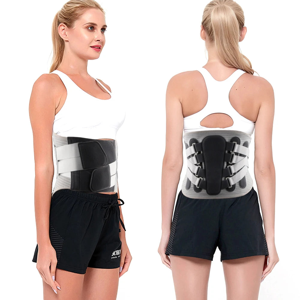 Faja Lumbar Ajustable con Almohadilla Ergonómica | Soporte de Espalda para Alineación de Columna, Ciática, Escoliosis y Hernias – Unisex