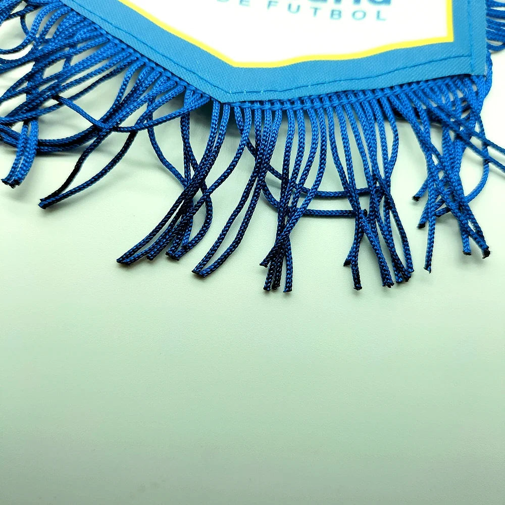 Real Spain Madrid Teams sucker Flag Soccer LOGO Non-woven Fabric Pennant Europe Football Clubs Souvenir Team Flag 15X12CM 1Pcs