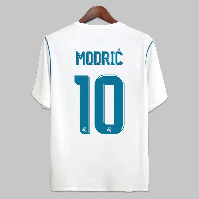 No.10 17_18 Champions League Final Edition Real Madrid Home Jersey Fan Edition Adult Children's Leisure Sports T-Shirt