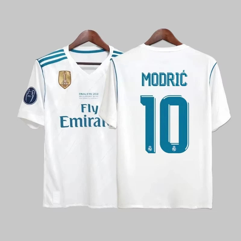 No.10 17_18 Champions League Final Edition Real Madrid Home Jersey Fan Edition Adult Children's Leisure Sports T-Shirt