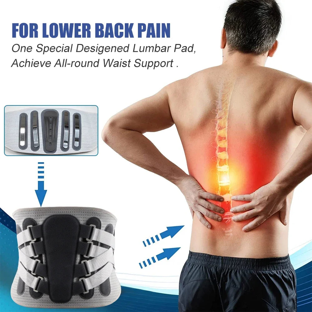 Faja Lumbar Ajustable con Almohadilla Ergonómica | Soporte de Espalda para Alineación de Columna, Ciática, Escoliosis y Hernias – Unisex